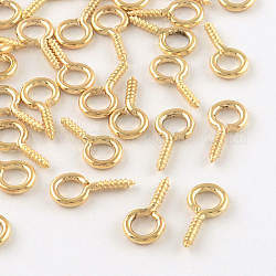 Chiodi a chiodo perno di ferro vite perno, per mezzo forato perle, oro chiaro, 13x6.5x1.5mm, Foro: 4 mm, ago :1.5mm