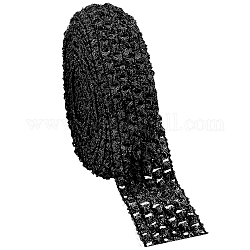 Nastri in poliestere, fascia elastica all'uncinetto, per fasce per neonati, nero, 42mm
