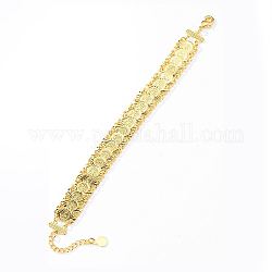 Bracelet chaîne à maillons en laiton, or, 6-3/4 pouce (17 cm)