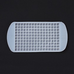 Moldes de silicona de calidad alimentaria para cubitos de hielo, mini bandeja de cubitos de hielo, 160 rejillas, Rectángulo, blanco, 235x118x10mm, diámetro interior: 10x10 mm