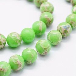 Fili di perle di diaspro imperiale naturale, tinto, tondo, 8mm, Foro: 1 mm, circa 49pcs/filo, 15.7 pollice.