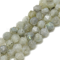 Chapelets de perles en labradorite naturelle , facette, ronde, 6~6.5x5.5~6x5.5~6mm, Trou: 1mm, environ 61 pièces/14.3 pouces