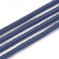 Elastische Schnur, mit Nylon außen und innen Gummi, Stahlblau, 4 mm, ca. 100 Yard / Bündel (300 Fuß / Bündel)