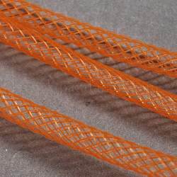 Cable de hilo de plástico neto, naranja oscuro, 8mm, 30 yardas