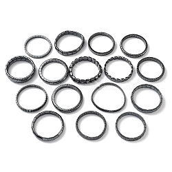 Ematite perline braccialetti elastici sintetici non magnetici, braccialetto di piastrelle, forme misto, diametro interno: 2-1/8~2-5/8 pollice (5.3~6.55 cm)