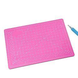 A5 PVC-Schneidematte, Schneidbrett, für Handwerkskunst, tief rosa, 15x22 cm