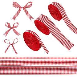 3Rolle 3-Style Polyesterband, Tartanband, rot, 1roll / style