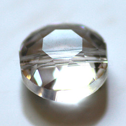 Imitazione branelli di cristallo austriaco, grado aaa, sfaccettato, rotondo e piatto, chiaro, 12x6.5mm, Foro: 0.9~1 mm