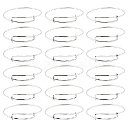 Изготовление регулируемых браслетов из латуни Sunnyclue с возможностью расширения, платина, 2-3/4 дюйм (70 мм)