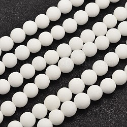 Malaysia naturale perle di giada fili, tondo, tinti e riscaldato, smerigliato, 8mm, Foro: 1 mm, circa 48pcs/filo, 15 pollice