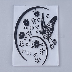 Timbro / sigillo di plastica trasparente trasparente, per scrapbooking fai da te / album fotografico decorativo, fogli di francobolli, farfalla, nero, 14.6x10.5x0.3cm