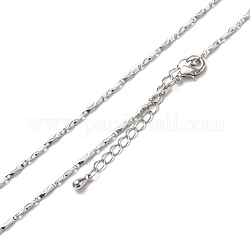 Латунных звено цепи ожерелья, долговечный, Реальная платина, 16.54 дюйм (42 см)