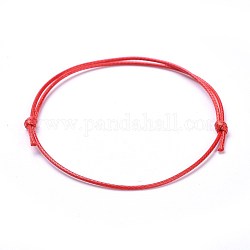 Umweltfreundliche koreanische gewachste Polyesterschnur Armbandherstellung, rot, 10-5/8 Zoll ~ 11 Zoll (27~28 cm), 1 mm