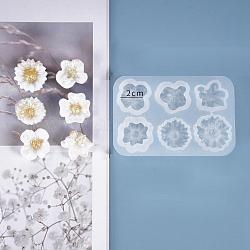 Diyの花のシリコンモールド  UVレジン＆エポキシ樹脂のジュエリー作り用  ホワイト  84x56x11mm