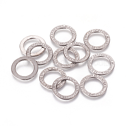 Legierung Verknüpfung rings, Metallgrau, Bleifrei, Nickel-und cadmium frei, 14 mm in Durchmesser, 1 mm dick, Bohrung: 10 mm