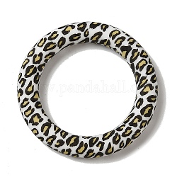 Perle di silicone, anello, cachi chiaro, 65x10mm, Foro: 3 mm