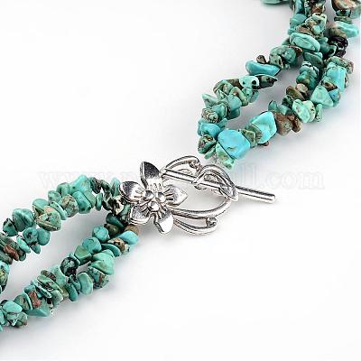 Multi strand turquoise and chain 0257NK