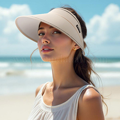 1 cappello con protezione solare in poliestere&nbsp;AJEW-TA0002-57C-1