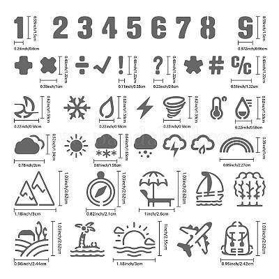 Shop CREATCABIN Sign Metal Stencils Die Cuts Plaques Cutting Dies Number  Weather for Painting DIY Scrapbooking Craft Photo Album Decorative  Embossing Wood Burning Paper Card Making 6.3 x 6.3 Inch for Jewelry