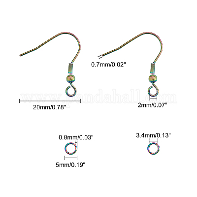 50pcs Stainless Steel Earring Hooks + 50pcs Stainless Steel Jump