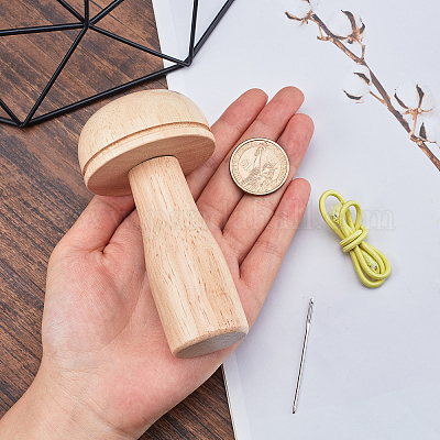 Egg Sewing Kit Wooden Darning Supplies Kit Handguard Tools For