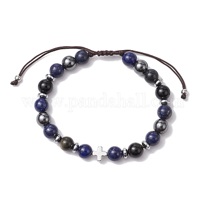 Perline bracciali gemma intrecciati&nbsp;BJEW-JB11139-03-1