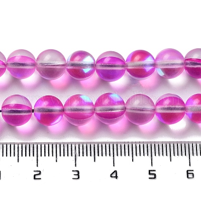 Chapelets de perles en pierre de lune synthétique&nbsp;G-P528-J02-03-1