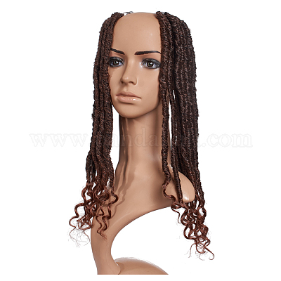 Women Synthetic Faux Locs Crochet Braids Hair Dreadlocks Dark Brown  Extensions