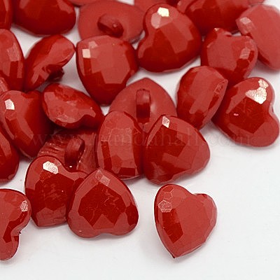 Faceted Heart Buttons- 5