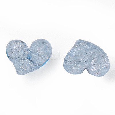 Perline di acrilico trasparente crackle&nbsp;CACR-N006-15-A01-1