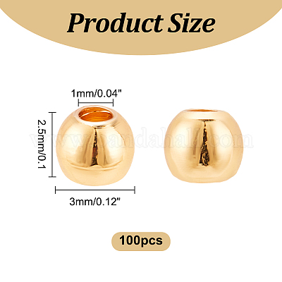 Cremagliera perle di ottone di placcatura&nbsp;KK-LP0001-08G-01-1