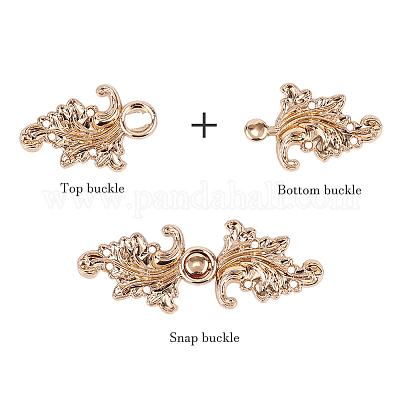 12 Pairs Baroque Swirl Sew on Cape Cloak Clasp Fasteners 58 x 21mm Hook and  Eye Cardigan Clip for for Rope SweaterCloth Making - Light Gold Platinum  Antique Bronze 