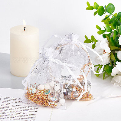 Wholesale CRASPIRE 100PCS Organza Bags Small Gift Bag Butterfly Wedding  Party Favor Bags Jewelry Drawstring Pouches 2 Sizes White Candy Mesh Bags  for Party 