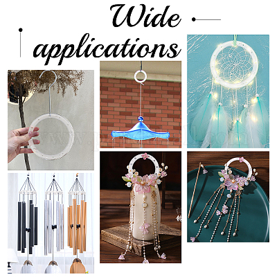 SAIDIC 100PCS Wind Chime Parts Wind Chime Tubes Wind Chime DIY Supplies DIY  Wind Chime Kit Windchime Kits Glass Beads Acrylic Wind Chime Pendant for