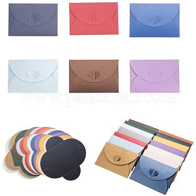20pcs Enveloppes de cartes-cadeaux Enveloppes colorées Enveloppes en papier  nacréEs colorées