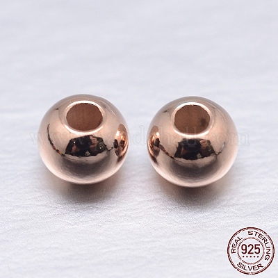 Wholesale Round 925 Sterling Silver Spacer Beads 