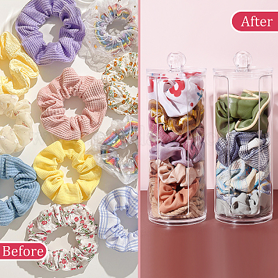 Clear Scrunchie Holder Stand, Acrylic Hair Ties Organizer for Teen