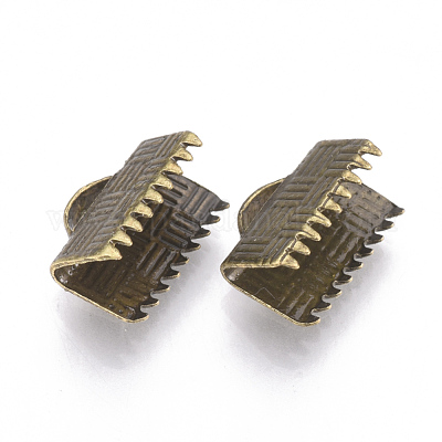 Embouts de sertissage de ruban de laiton&nbsp;KK-Q747-10C-AB-1