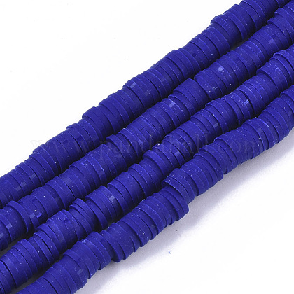 Handmade Polymer Clay Beads Strands CLAY-R089-6mm-007-1