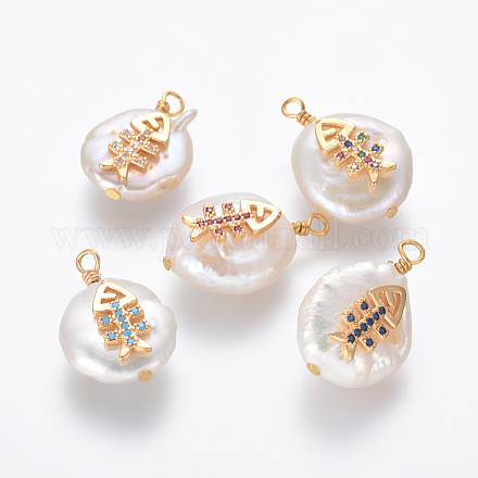 Colgantes naturales de perlas cultivadas de agua dulce PEAR-L027-11-1