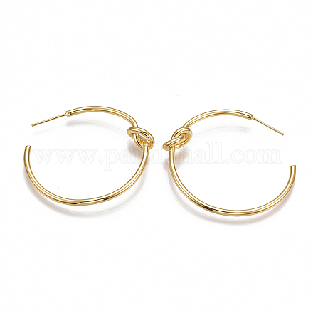 Brass Stud Earrings KK-T038-240G-1
