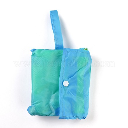 ポータブルナイロンメッシュ買い物袋  学校旅行のために毎日のビーチバッグが合います  空色  78cm ABAG-J001-A02-1