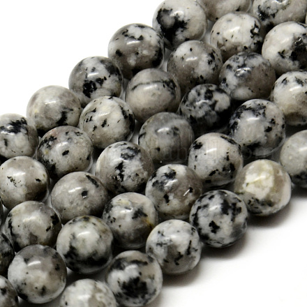 Jaspe de sésame naturel / perles de jaspe kiwi G-Q462-52-6mm-1