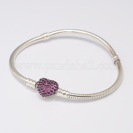 925 argent sterling bracelets de style européen pour la fabrication de bijoux STER-K026-03S-B-1