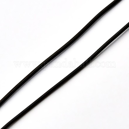 韓国製弾性水晶の線  ストレッチブレスレットストリング  ラウンドビーズコード  ブラック  0.6mm  約87.48ヤード（80m）/ロール EW-L003-0.6mm-02-1