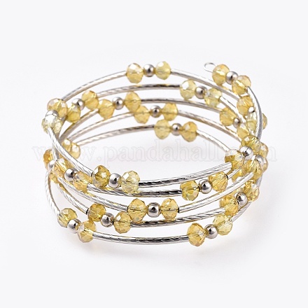 Five Loops Fashion Wrap Bracelets BJEW-JB04595-04-1