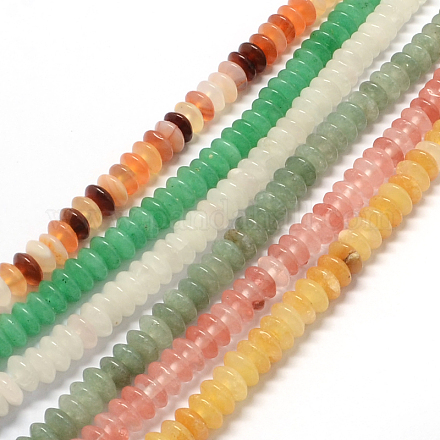 Rondelle Natural & Synthetic Mixed Stone Bead Strands G-Q447-23-1