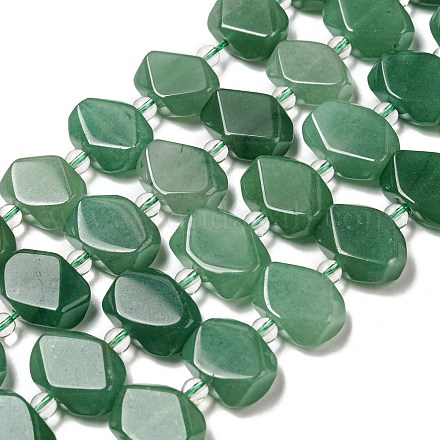 Natürlichen grünen Aventurin Perlen Stränge G-G072-A05-02-1