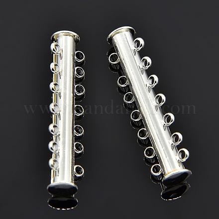7-strands Brass Magnetic Slide Lock Clasps KK-H308-S-1