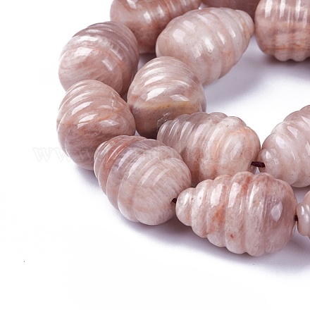 Chapelets de perles de sunstone naturelle naturelles G-G263-M4-01-1